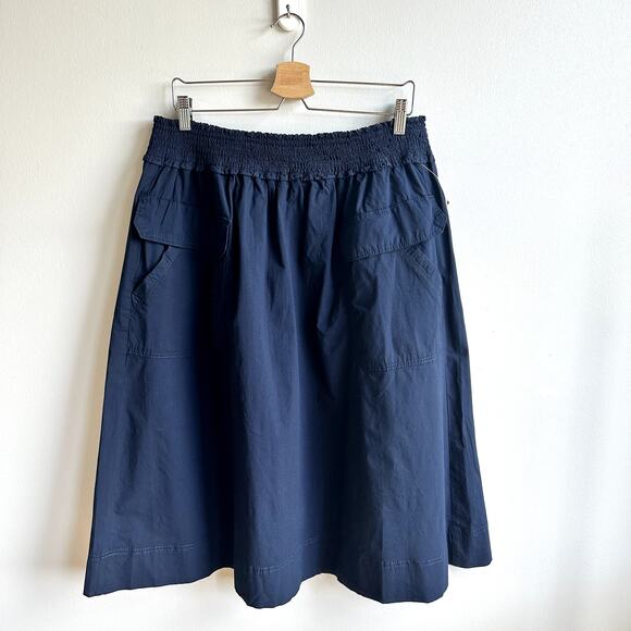 NWT Democracy Navy Cotton Utility Skirt Sz L - Picture 1 of 5